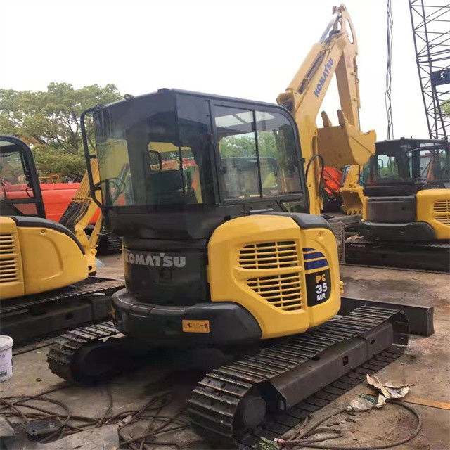 Goedkope 3 ton gebruikte Japanse ingevoerde Komatsu pc 35 MR kruipgraver met kortere werktijden