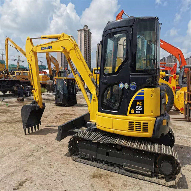 Hoogwaardige 6 ton gebruikte Japanse ingevoerde Komatsu pc 55 MR kruipgraver met kortere werktijden