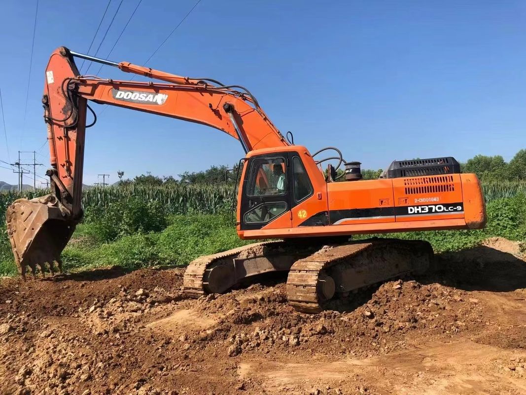 37 ton gereed gebruikte graafmachine voor het werk en ervaren gebruikte Korea ingevoerd DOOSAN DH370LC-9 in goede staat