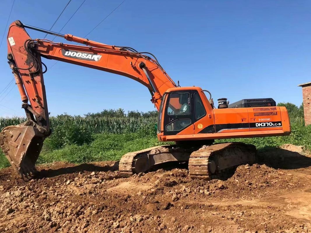 37 ton gereed gebruikte graafmachine voor het werk en ervaren gebruikte Korea ingevoerd DOOSAN DH370LC-9 in goede staat