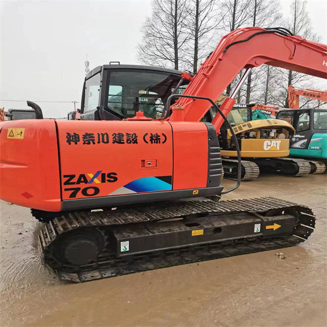 6.3 ton Mini klaar gebruikte graafmachine voor het werk en ervaren gebruikt Japan geïmporteerde Hitachi ZX 70 goede staat