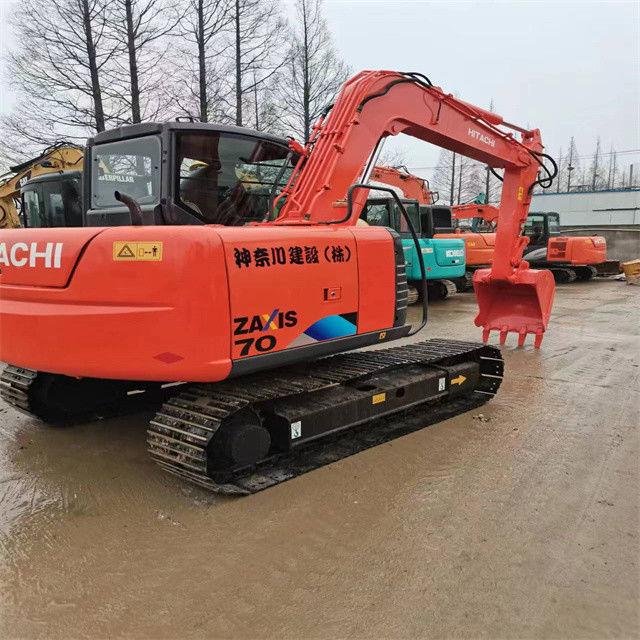 6.3 ton Mini klaar gebruikte graafmachine voor het werk en ervaren gebruikt Japan geïmporteerde Hitachi ZX 70 goede staat