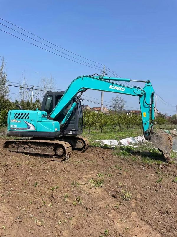 Gebruikte mini graafmachine KOBELCO SK75-8 Graafmachine Gebruikte motor Kracht 42kW