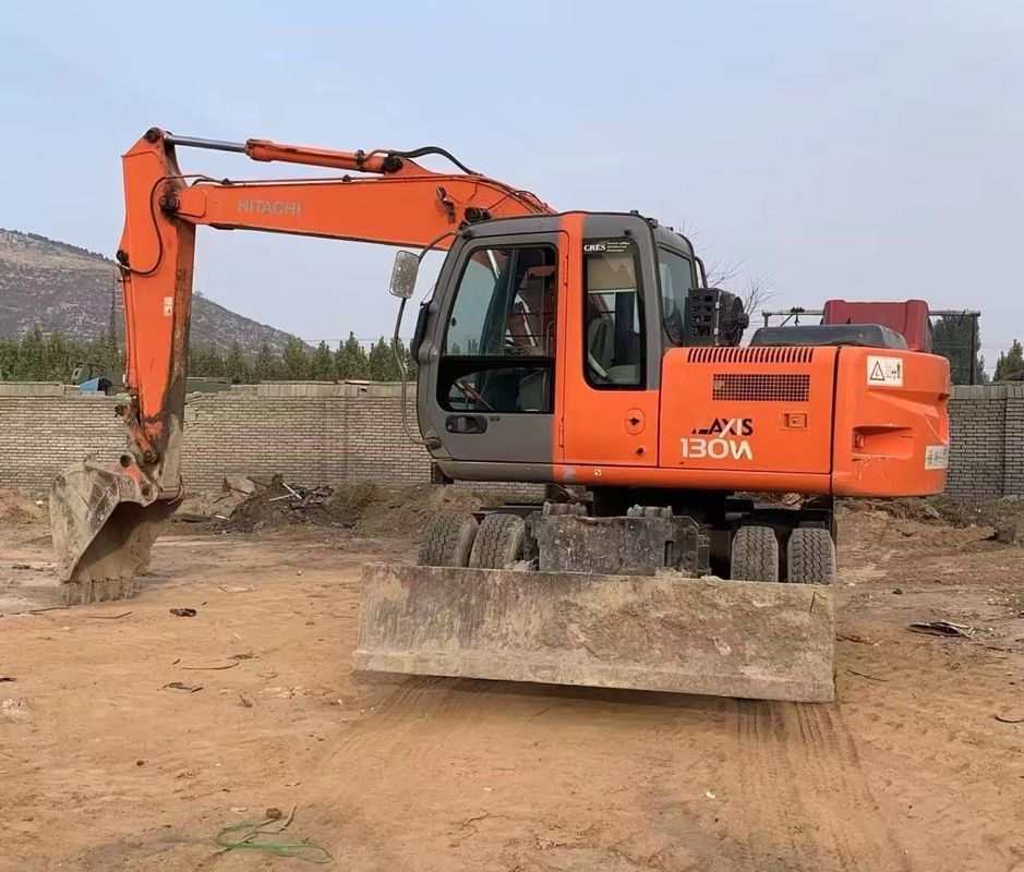 14 ton Japan geïmporteerd 90% nieuwe Hitachi ZX 130W Gebruikte wiel graafmachine met hoge kwaliteit en beste prestaties te koop