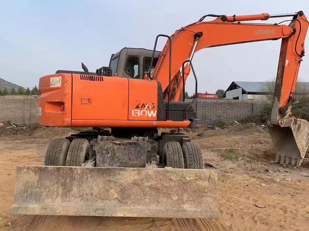 14 ton Japan geïmporteerd 90% nieuwe Hitachi ZX 130W Gebruikte wiel graafmachine met hoge kwaliteit en beste prestaties te koop