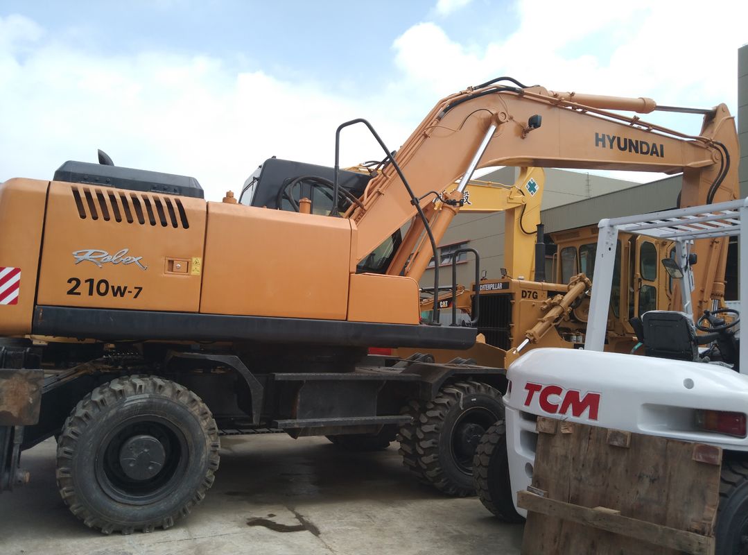 21.2 ton Hyundai 210W-7 Gebruikte wielgraafmachine Bucket capaciteit 1.34m3