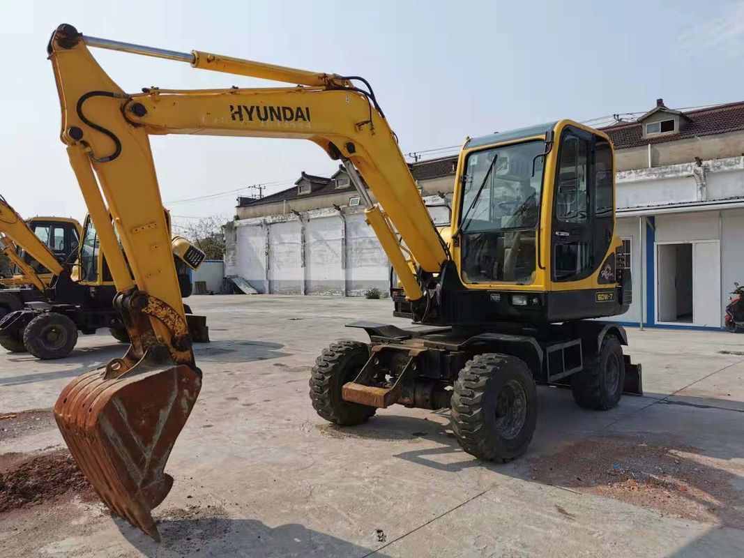 6 ton gereed voor gebruik Korea Geïmporteerde Hyundai R60-7 Gebruikte wielgraver