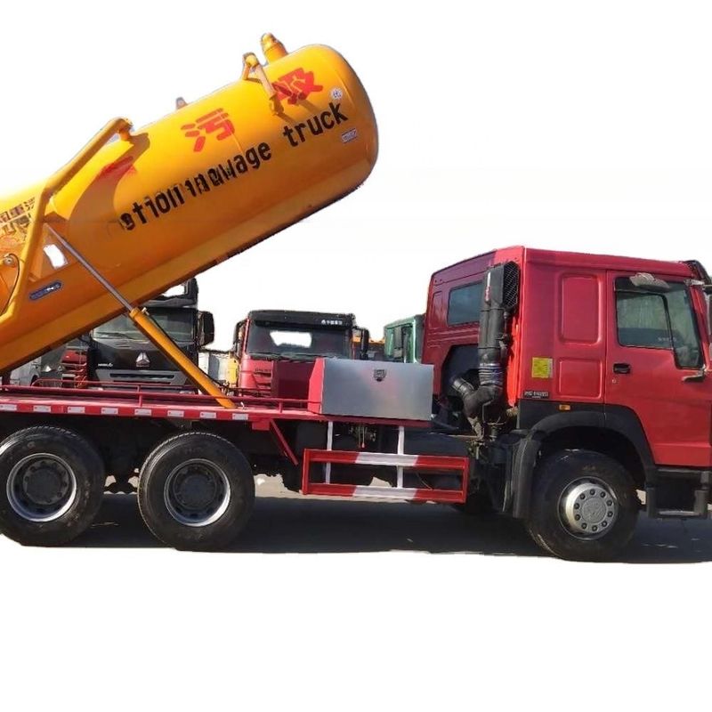 Euro 3 336 pk Gebruikte Howo 6*4 Vacuümtruck 10 cbm Afvoerzuigtruck in goede staat