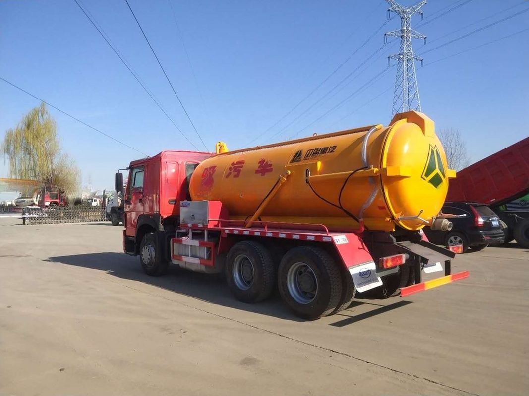 Euro 3 336 pk Gebruikte Howo 6*4 Vacuümtruck 10 cbm Afvoerzuigtruck in goede staat