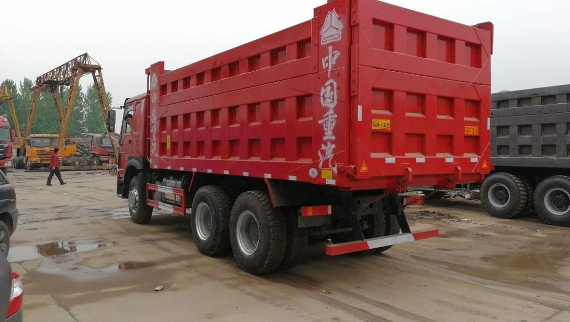 Tweedehands 371 pk vrachtwagen Howo 6x4 vrachtwagen met multimediasysteem 10 wiel