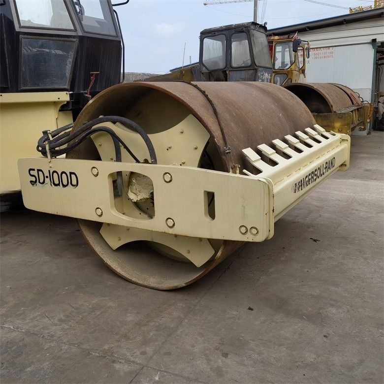 Amerika geïmporteerde originele Ingersoll-Rand SD100 wegmachines gebruikte single drum roller