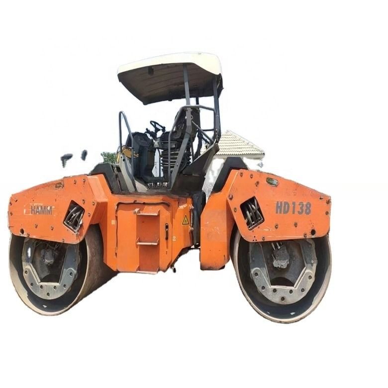14 ton gebruikte HAMM HD130 wegroller ingevoerd uit de V.S.A. voor de bouw van snelwegbruggen